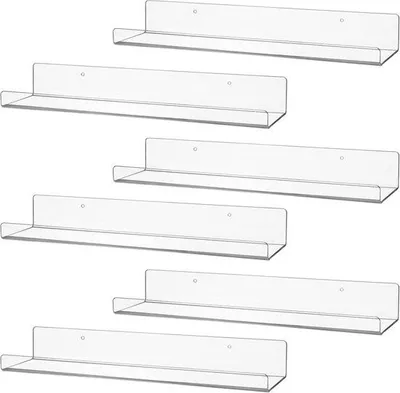 Produktbild von Wandregal-Set 6 transparente Acryl-Regale - vielseitig einsetzbar