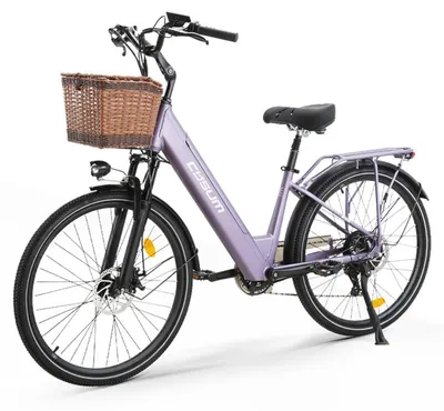 Zdjęcie produktu dla Rower elektryczny CYSUM X-City 250W 48V10.4Ah 26" Opony - Fioletowy