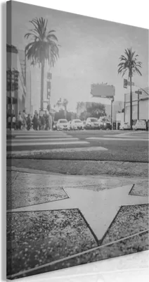 Produktbild von Italienischer Leinwand Leinwandbild - Avenue of the Stars (1 Part) Vertical 60x90 cm Städte d-C-0091-b-a