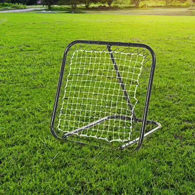 Produktbild von Fußball Rebounder Klappbar Kickback Tor Rückprallwand 5 Stufen Baseball Basketball Metall Schwarz 78X84X65-78Cm