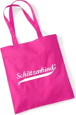 Produktbild von Hellweg Druckerei Shopper Schützenkind Vintage Geschenk Jutetasche Fuchsia 10 Liter Baumwolle Schützenkind Vintage Aufmerksamkeit
