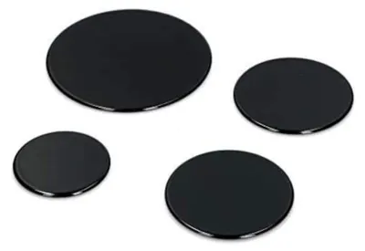 4er-Set Schälchen, emailliert, schwarz, 10,2–3,7 cm