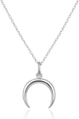 Productafbeelding van Zilveren ketting met een maanvormige hanger, model AGS650 / 47 (ketting, hanger)