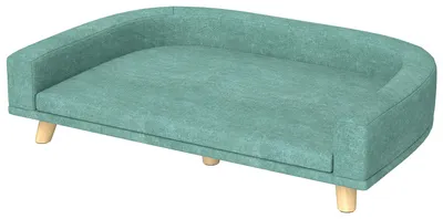 Productafbeelding van PawHut hondenbank, huisdierenbank/kattenbank met kussen voor grote honden, kleur groen