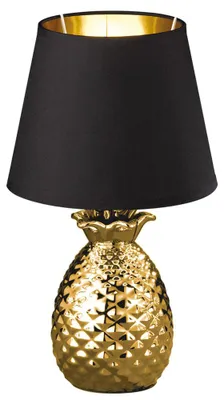 Immagine prodotto di Lampada da tavolo, Vetroceramica, oro, nero, stile vintage, altezza 35 cm