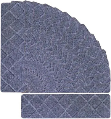 Produktbild von Famanu Anti-Rutsch Treppenstufenmatten - 76 cm x 203 cm - Abnehmbar und Waschbar