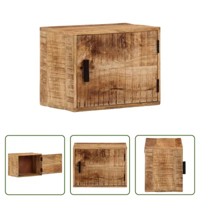 Produktbild von The Living Store Wand-Nachttisch 40x30x25 cm Massivholz Mango