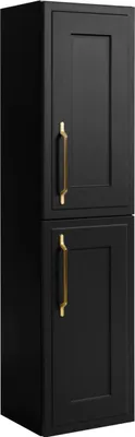 Produktbild von RODAN | Hochschrank - 136 cm - Schwarz Matt - Stilvolles Design für Badezimmer - Eleganter Badschrank - Schrank im Badezimmer - CLASSIC