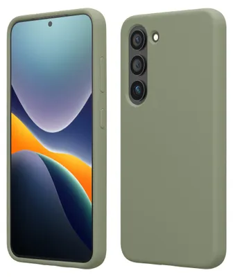 Produktbild von kwmobile Handyhülle für Samsung Galaxy S23 Plus Hülle - Case Silikon - Kabelloses Laden - Schutzhülle Cover in Graugrün