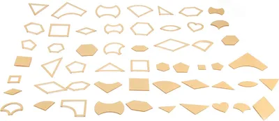 Zdjęcie produktu dla 54PCS Zestaw szablonów z przezroczystego akrylu Zestaw szablonów do pikowania skóry Narzędzie do szycia DIY