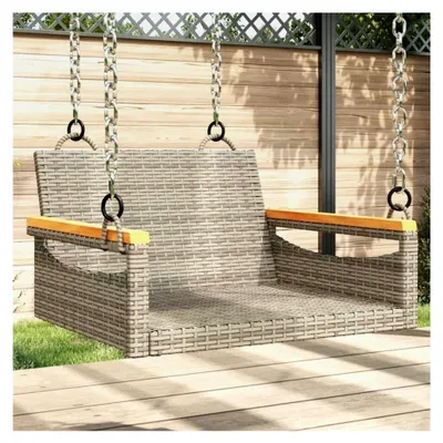 Produktbild von Hängesessel Grau 63 x 62 x 40 cm aus Poly Rattan
