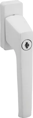 Image de Béquille à clé pour fenêtre, avec vis de pose, blanc, 1 clé - THIRARD