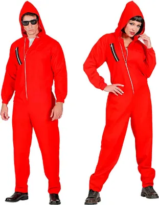 Produktbild von Roter Gangster Overall Kostüm für Erwachsene