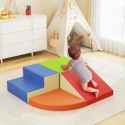 Imagen del producto de Bloques de espuma para niños, bloques de espuma grandes, juguetes educativos para niños, bloques de construcción para que los niños trepen (de colores - 5)