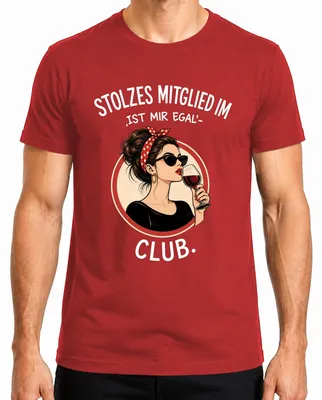 Immagine prodotto di Maglietta da uomo, taglia S, colore rosso, con scritta "Sono del club 'Non mi importa' e con un'affermazione sarcastica"