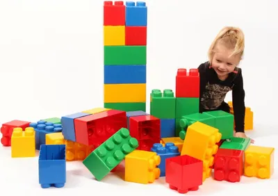 Produktbild von Polesie Wader 45-teiliges Bauklötzchen Set XXL 1450501