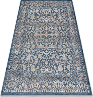 Produktbild von Teppich Wolle NAIN Ornament, Rahmen, vintage 7557/51644 beige / blau Blau 80x150 cm