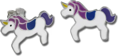 Produktbild von Teenie-Weenie Ohrstecker für Kinder 925 Silber bunt Einhorn Ohrringe SDO8141W