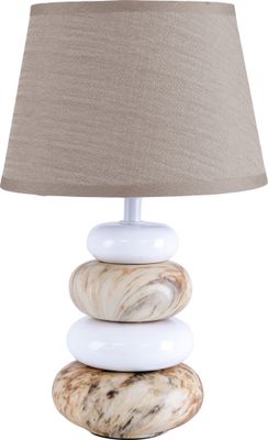 Näve Leuchten Tischleuchte STONEY mit E14 Tischleuchte STONEY mit E14 Keramik Tischleuchte "STONEY",  Tischlampe aus Keramik in Braun, mit E14-Fassung, Tischlampe für Esszimmer, Wohnzimmer, Diele oder Büro, oder als Nachttischlampe, 31 cm hoch