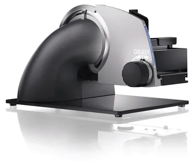 Productafbeelding van GRAEF Broodsnijmachine SKS700 elektrisch | Universele snijmachine voor de keuken | Broodsnijmachine | Fijnsnijder inclusief combi-accessoire PRO | IJzerglansgrijs