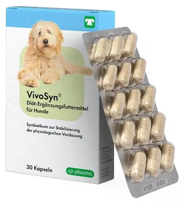 Produktbild von Vivosyn 30 Kapseln für Hunde Präbiotikum Probiotikum Durchfall Verdauungsstörung