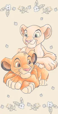 Produktbild von König der Löwen Duschtuch Strandtuch Badetuch Simba und Nala für Kinder, Erwachsene 70 x 140 cm 100% Baumwolle