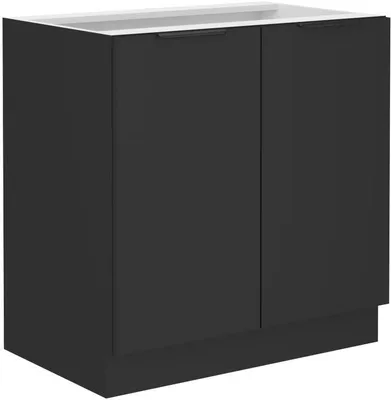 Produktbild von Unterer zweitüriger Schrank SAJU - Breite 80 cm, schwarz