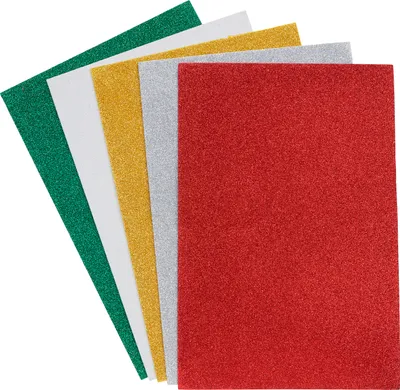 Produktbild von VBS Moosgummi "Glitter", 32 x 20 cm, 1,6 mm, 5 Stück Classic