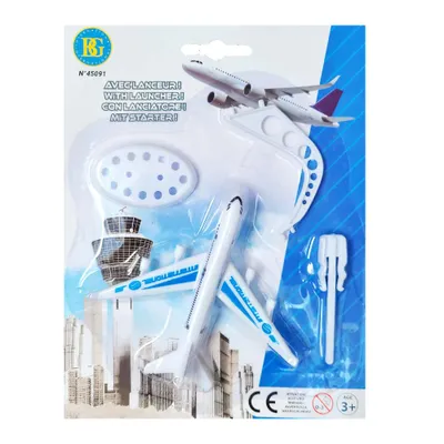 Produktbild von Flugzeug 10cm mit Abschiesser und Sockel