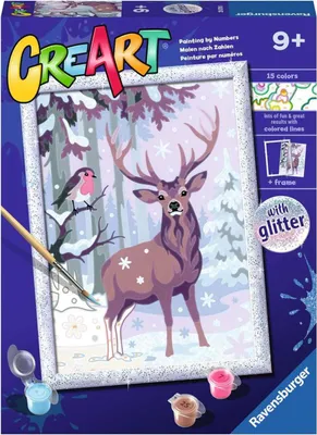 Produktbild von Ravensburger CreArt Festive Friends, Farben enthalten, Junge/Mädchen, Malen nach Zahlen Set