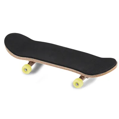 Image de 1Pc Bois d'érable Alliage Touche Finger Skateboards Avec boîte Réduire la pression Cadeaux Jaune