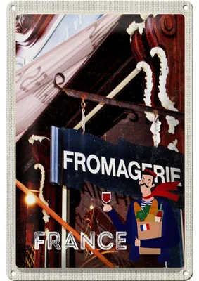 Produktbild von Blechschild Reise 20x30cm Frankreich Restaurant Fromafrie