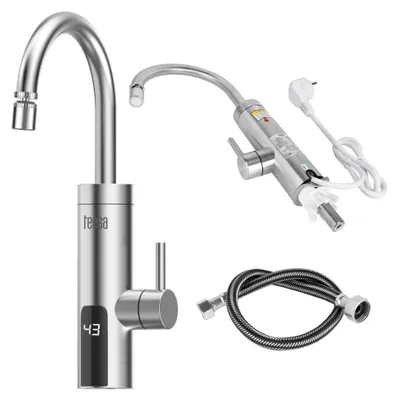 Productafbeelding van Doorstroomverwarmer, waterkraan, metalen keukenmengkraan, theezeef