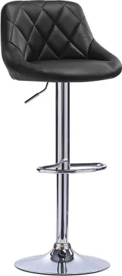 Produktbild von Ergonomischer Barhocker mit Rückenlehne, schwarz, höhenverstellbar