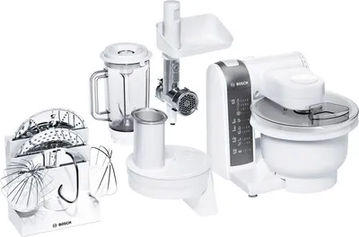 Obrázek produktu pro Bosch MUM4855, 3,9 l, Bílá, 1,2 m, Plast, Nerezová ocel, 600 W
