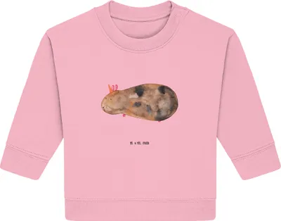 Produktbild von Mr. & Mrs. Panda Organic Baby Pullover Einhorn Meerschweinchen 12. - 18. Monat - Baumwolle Pink - Geschenk, Unicorn, Einhörner, Bullover, Meerschwein, Meerhörnchen