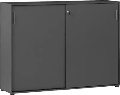 Produktbild von Möbelpartner Schiebetürenschrank Hippo | Large | HxBxT 120x160x40cm | 3 Fächern & 2 Schiebetüren | Anthrazit