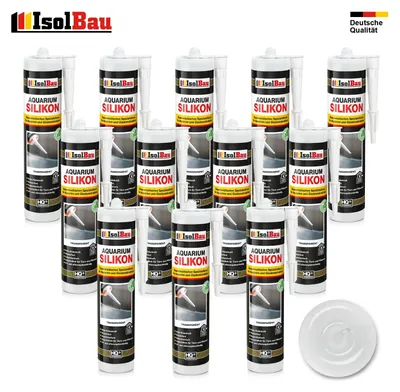 Isolbau Aquarium Silikon 12 x 300 ml Transparent Glassilikon dauerelastisch