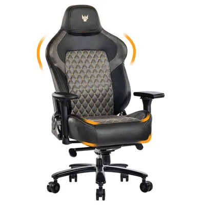 Produktbild von Gaming-Stuhl 200kg, Chefsessel Bürostuhl mit 155° Verstellbare Rückenlehne, Bürostuhl mit 4D-Armlehne,Wippmechanik und Flügel-Design Rückenlehne