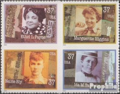 Produktbild von Briefmarken USA 2002 Mi 3639-3642 Viererblock (kompl.Ausg.) postfrisch Journalistinnen