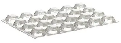 Produktbild von Schutzpuffer Selbstklebend Transparent 24 Stück - Möbel- und Wandschutz (12,6 x 12,6 mm)