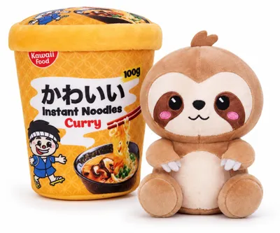 Produktbild von Kawaii Nudelbecher Plüsch Kuscheltier 17 cm Faultier