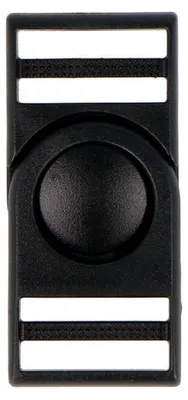 Kunststoff-Brosche schwarz 19,9 mm, 5 Stück