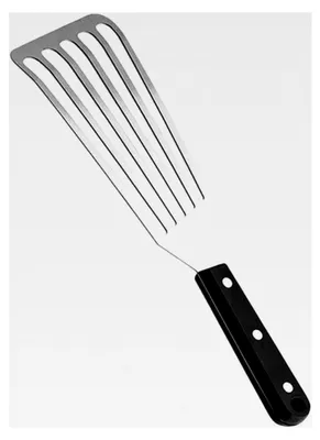 Produktbild von Edelstahl Fischspatel und Steakwender mit Ölablauf