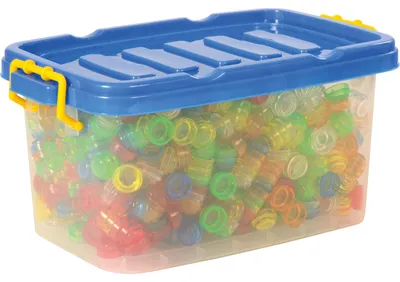 Obrázok produktu pre EDUPLAY 120461 Klobúky na stohovanie, farebné/priehľadné, 1000 kusov (1 sada)