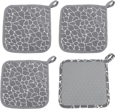 Produktbild von Topflappen aus Silikon, hitzebeständig, 17,8 x 17,8 cm, Antirutsch, für die Küche