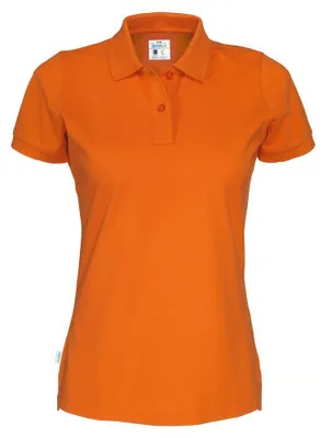 Image de Cottover - Polo pour femmes, tissu piqué ET637 (taille M) (orange)