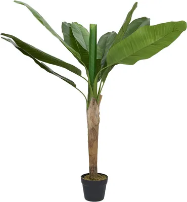 Immagine prodotto di Pianta di banane artificiale, 120 cm, albero artificiale tropicale, per ambienti interni