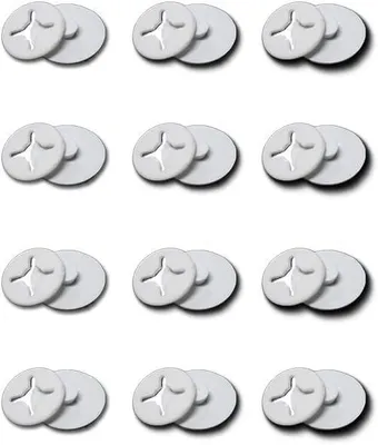 Zdjęcie produktu dla Moskitiery – elementy mocujące, plastikowe, białe, 12 sztuk, do okien