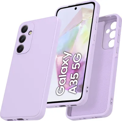 Image de Etui pour Samsung Galaxy A35 Etui en silicone liquide souple, antichoc en caoutchouc Violet